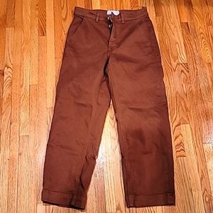 NWOT Everlane Straight Leg Crop Pants in Rust